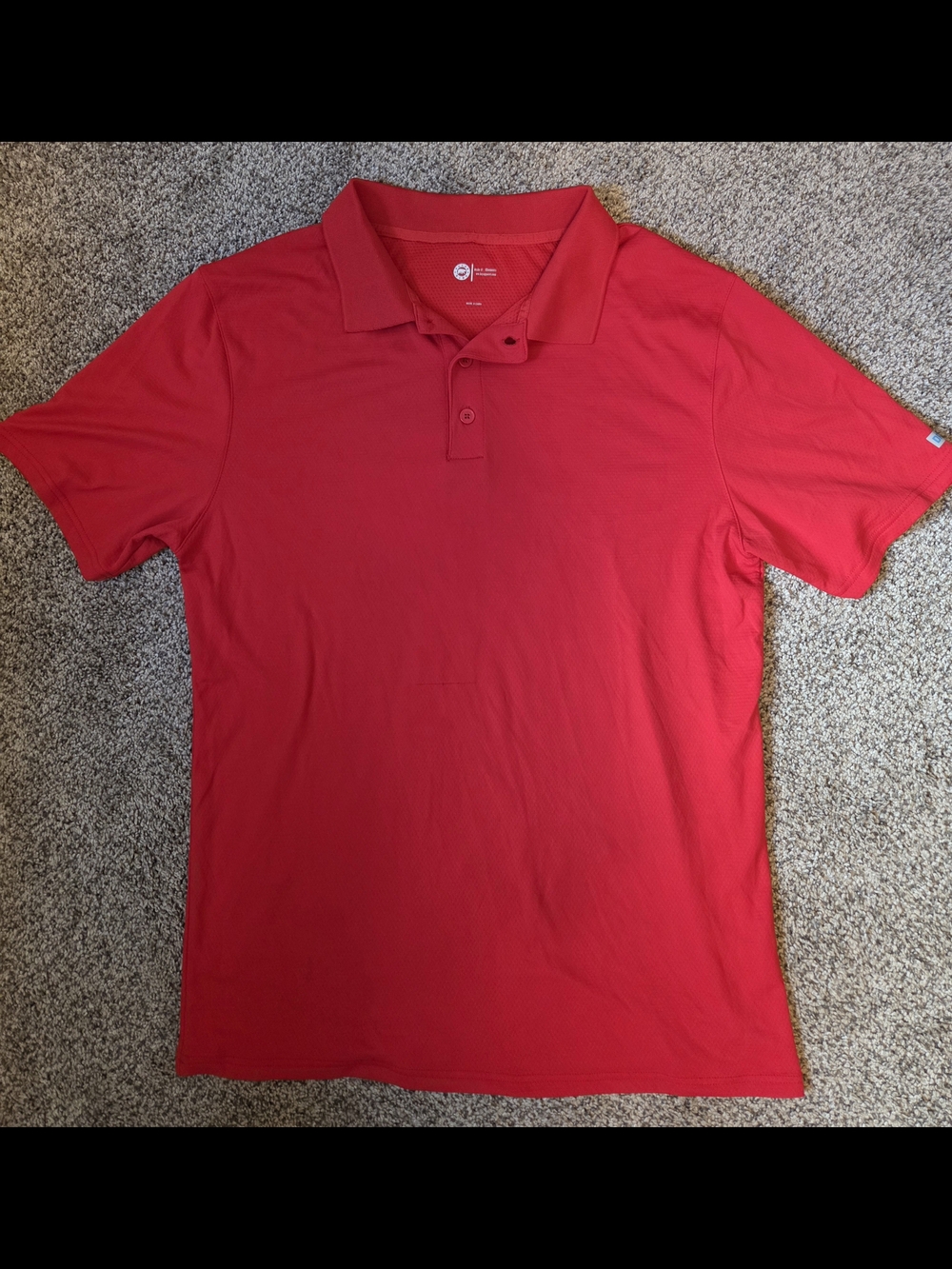 Men's Golf Red Performance Polo Shirt